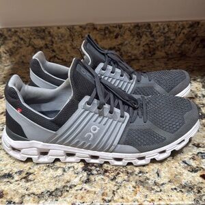 On Running Charcoal and Light Gray Sneakers
